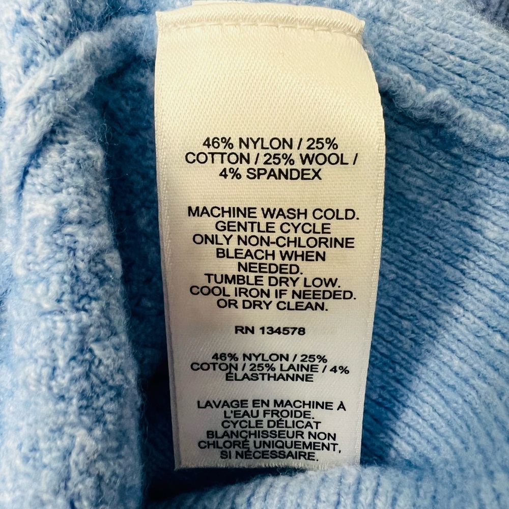 Vineyard Vines Patchwork Mockneck Sweater Blue Gr… - image 5